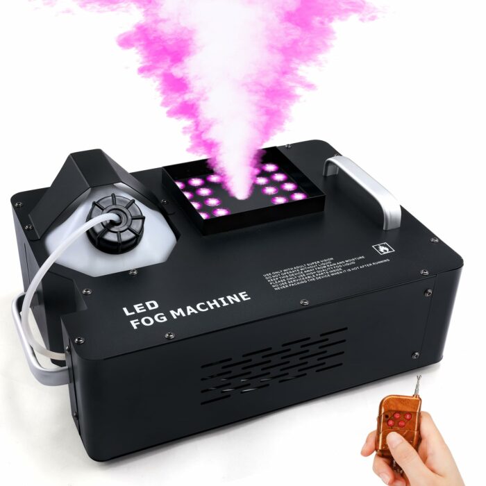 Machine à fumée RGB 3IN1 24LED  verticale éclairage + télécommande