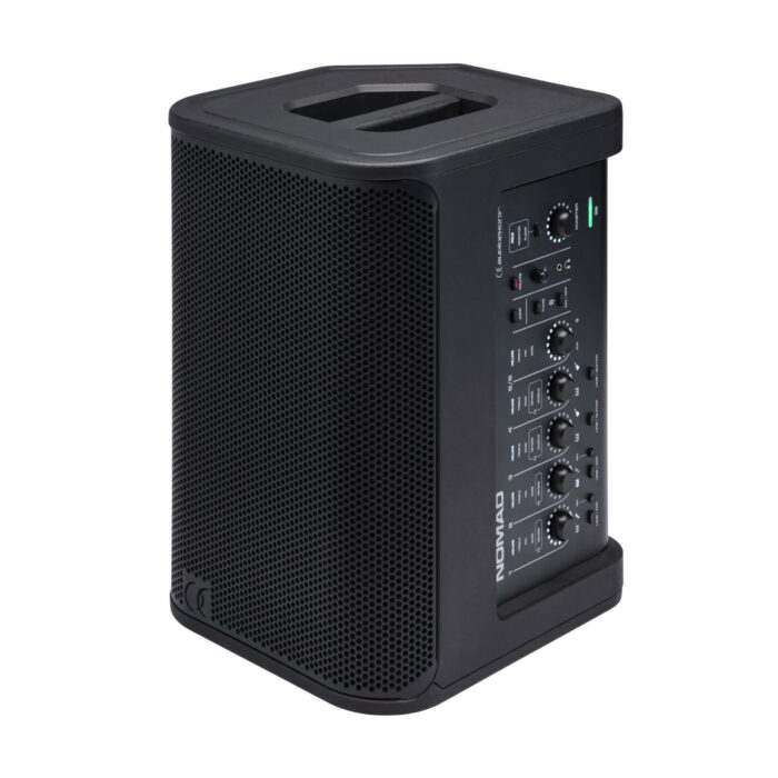 Enceintes SUR BATTERIE NOMAD portable active 8″ = 20 cm coaxiale de 200 W RMS avec mixeur 5 voies